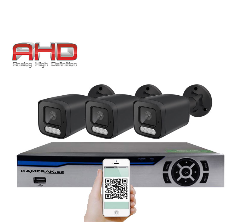 3 kamerový systém AHD HE3-56E 5Mpx