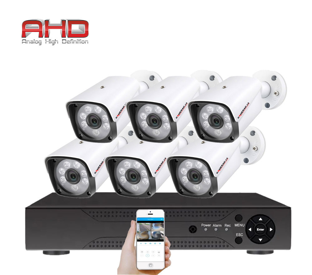 6 kamerov systm AHD WN6-60E mic.5Mpx