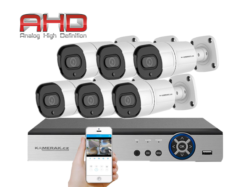 6 kamerov systm AHD HE6-63E 5Mpx