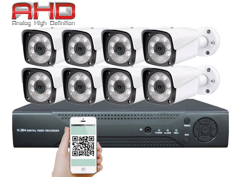8 kamerov systm AHD WN8-60E mic.5Mpx