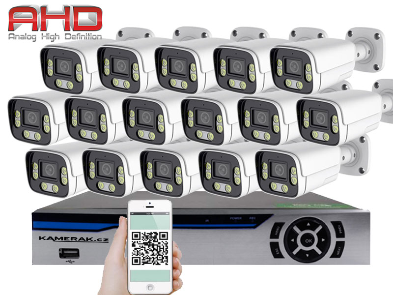 16 kamerový systém AHD HE16-54E 5Mpx