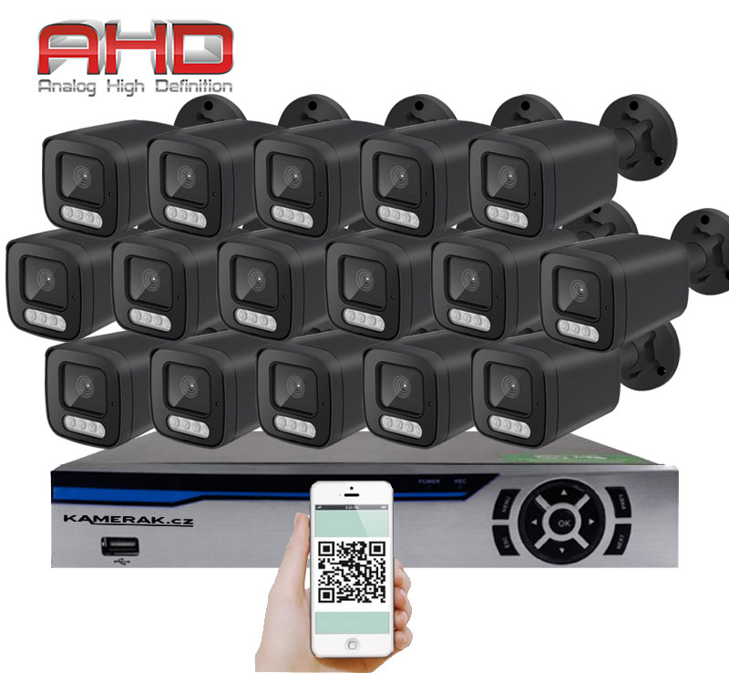 16 kamerový systém AHD HE16-56E 5Mpx