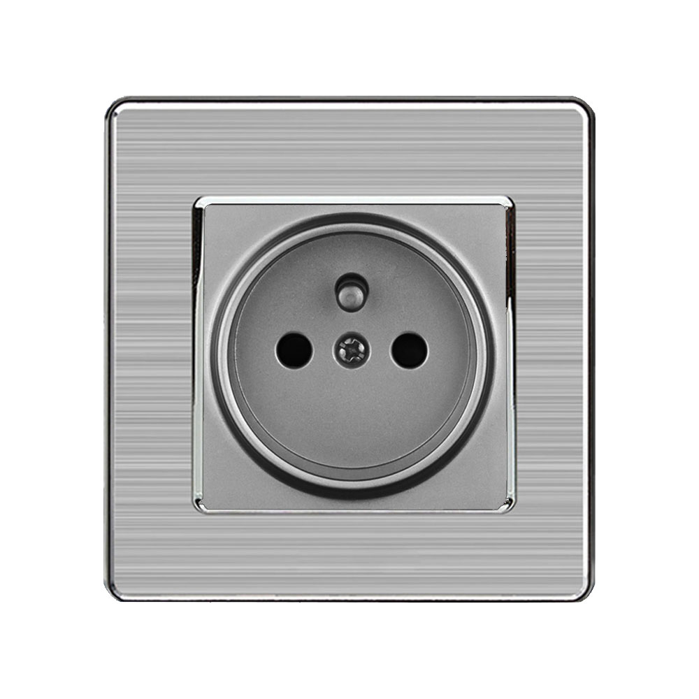 Elektrick zsuvka 230V ed vetn rmeku nerez ocel