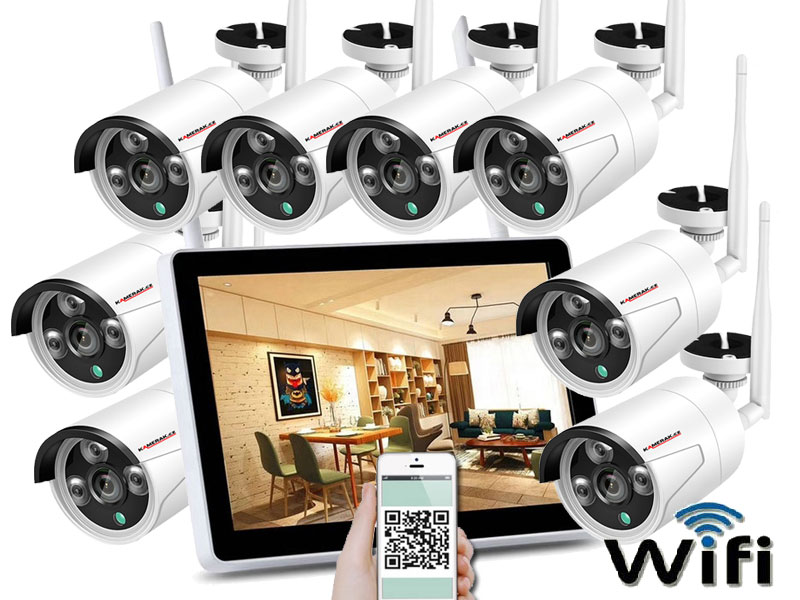 Bezdrtov 8 kamerov set WiFi IP PRO WIP8-102A, 2MP, CZ menu