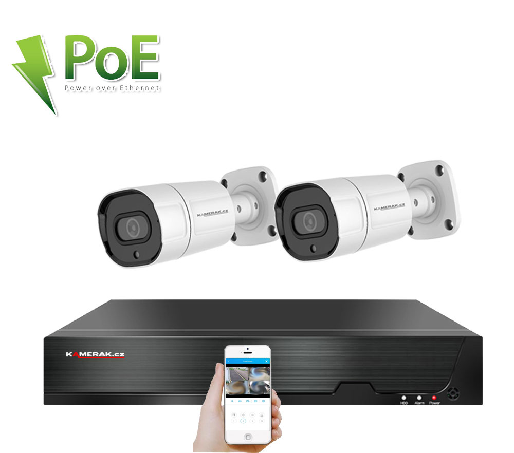 2 kamerov  systm PoE IP XM-208B 4Mpx