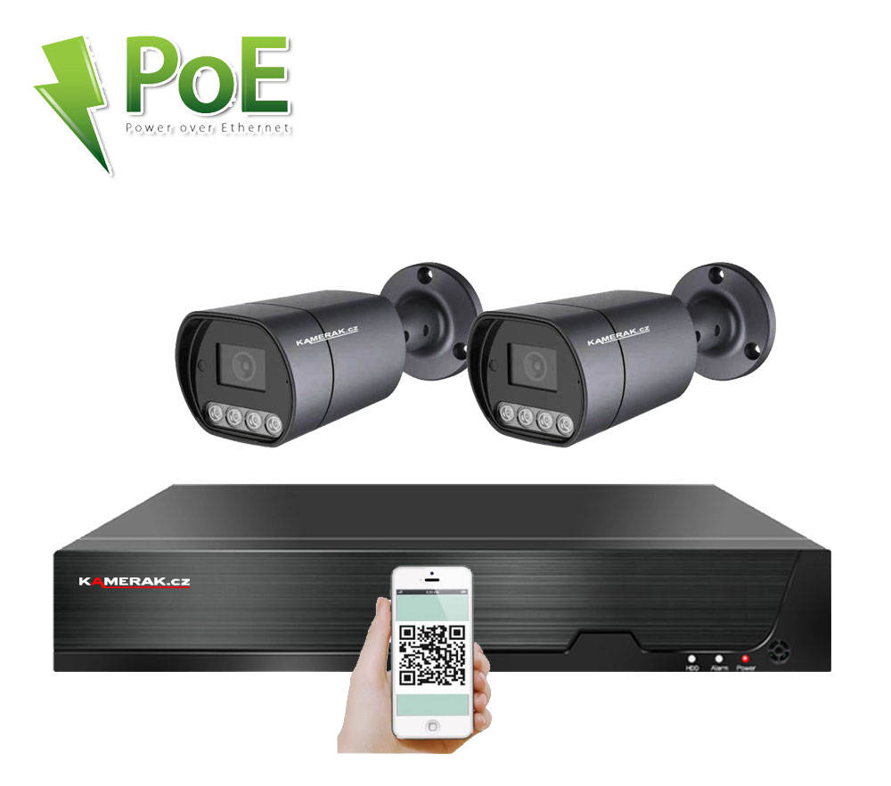 2 kamerov systm PoE IP XM-210B 4MPx