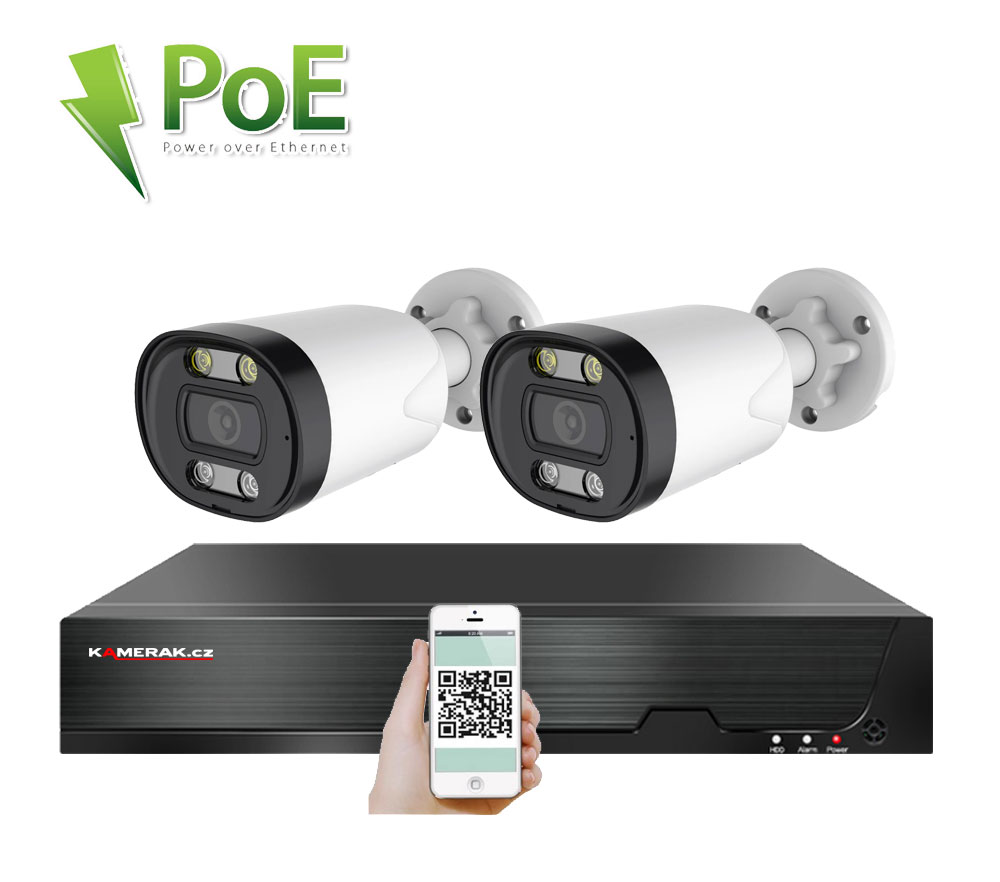 2 kamerový systém PoE IP XM-213B 4MPx