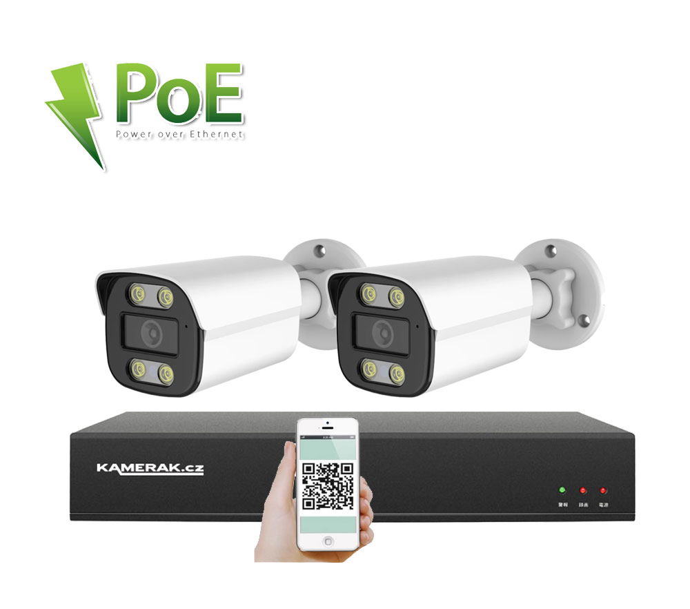 2 kamerový  systém PoE IP XM-214B 4MPx