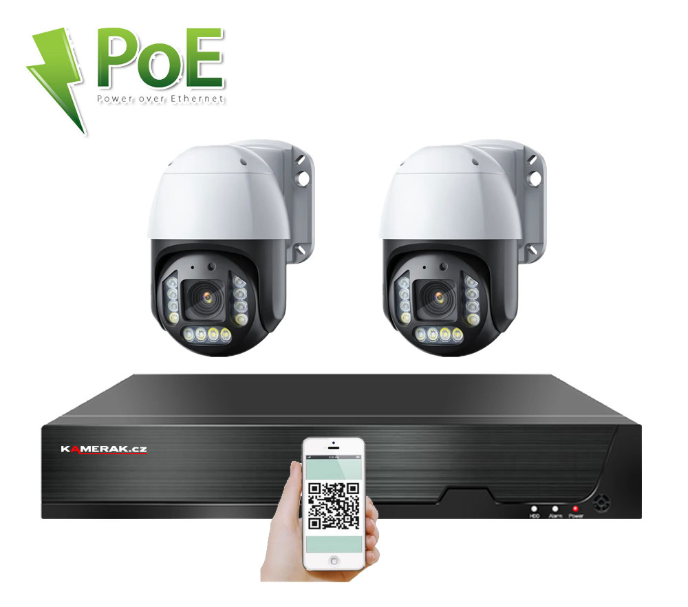 2 kamerov systm PoE XM-PTZ-221D 8Mpx