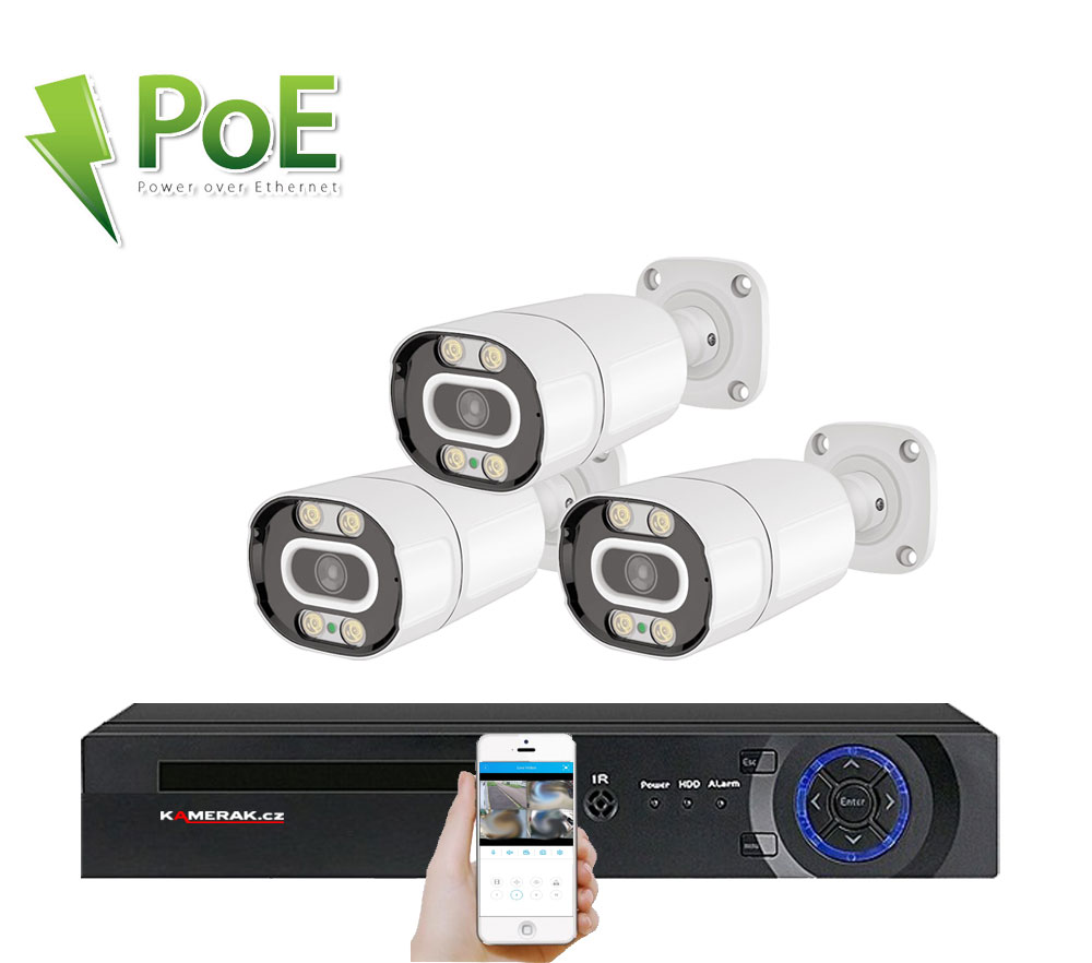 3 kamerov systm PoE IP XM-303A 4MPx
