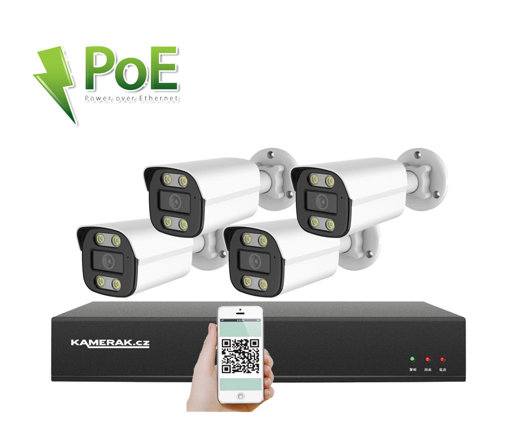 4 kamerov systm PoE IP XM-414B 4MPx