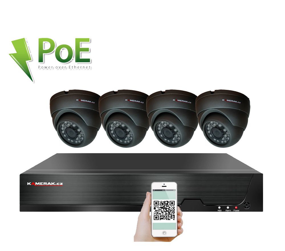 4kamerov PoE IP set XM-411D 8MPx