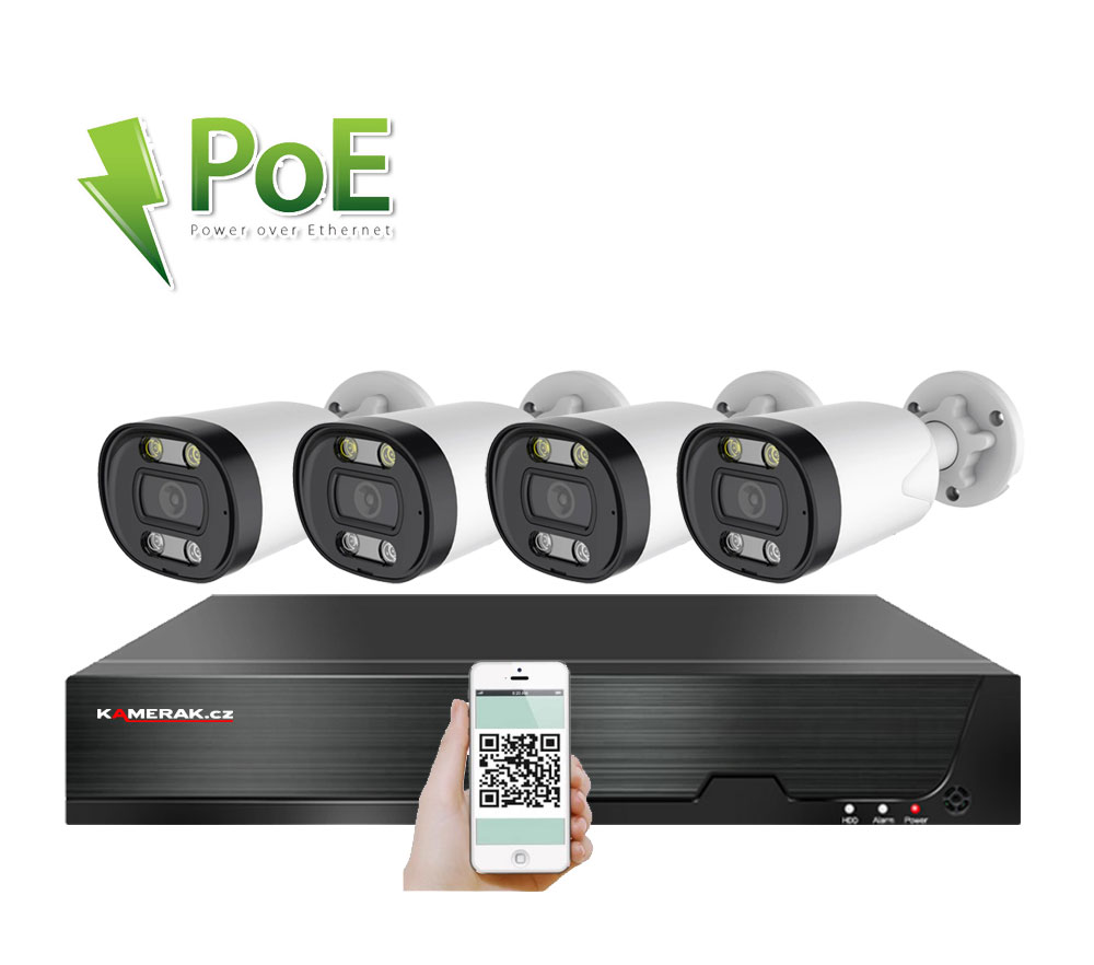 4 kamerov systm PoE IP XM-413D 8MPx