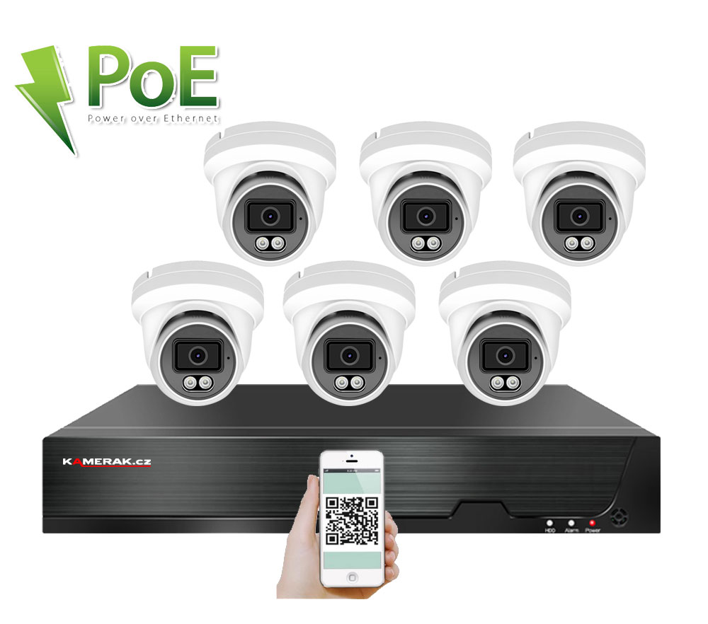 6 kamerov systm PoE IP XM-609B 4MPx