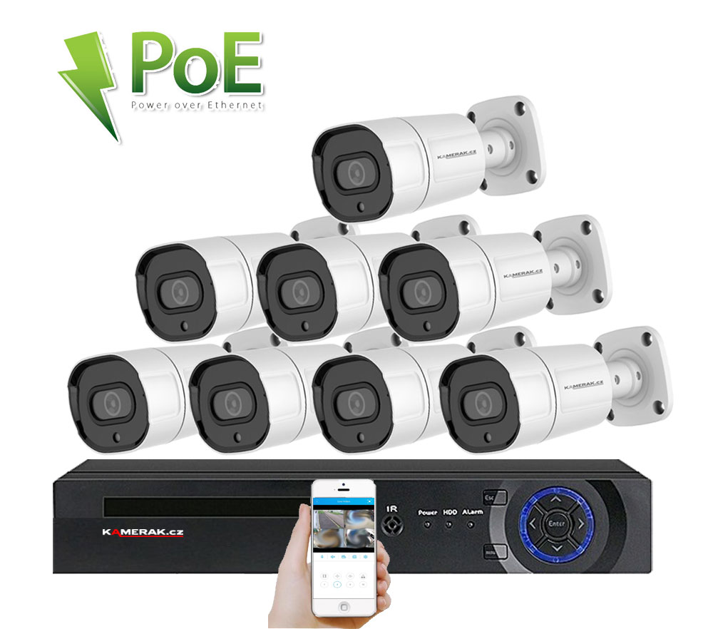 8 kamerov  systm PoE IP XM-808B 4MPx