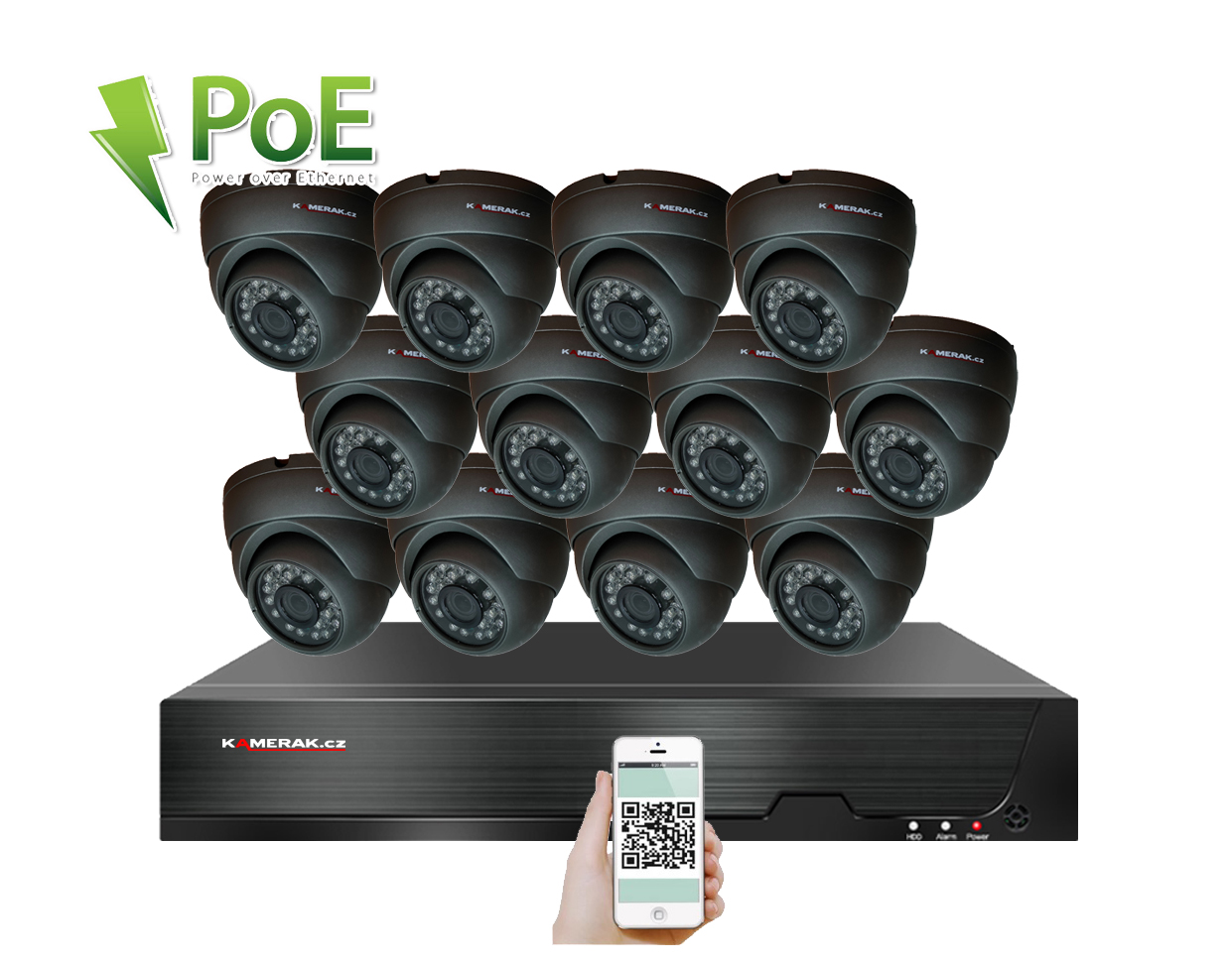 12 kamerov systm PoE IP XM-1211B 4MPx