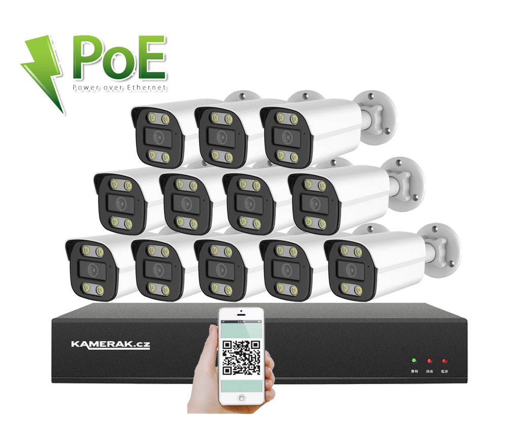 12 kamerov systm PoE IP XM-1214B 4MPx