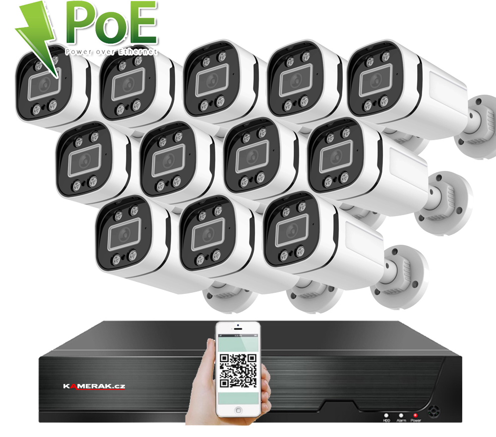 12 kamerový systém PoE IP XM-1206D 8MPx