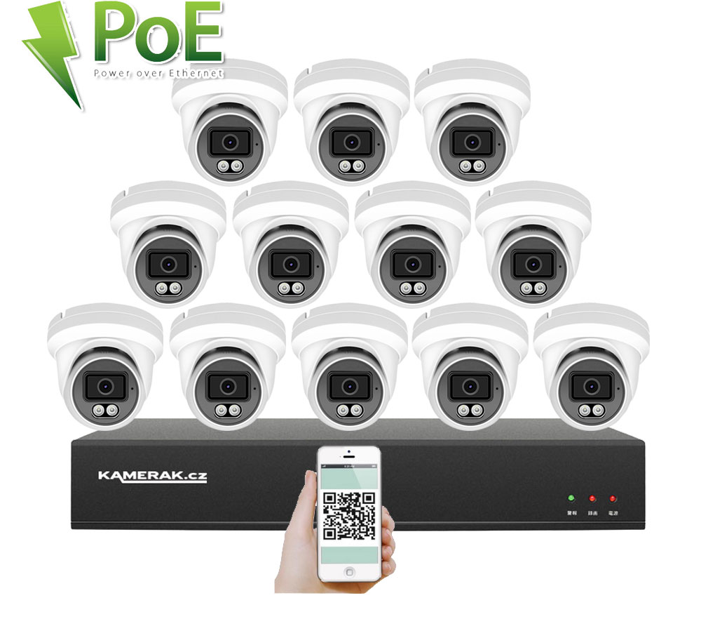 12 kamerov IP systm 4K PoE IP XM-1209D 8MPx 