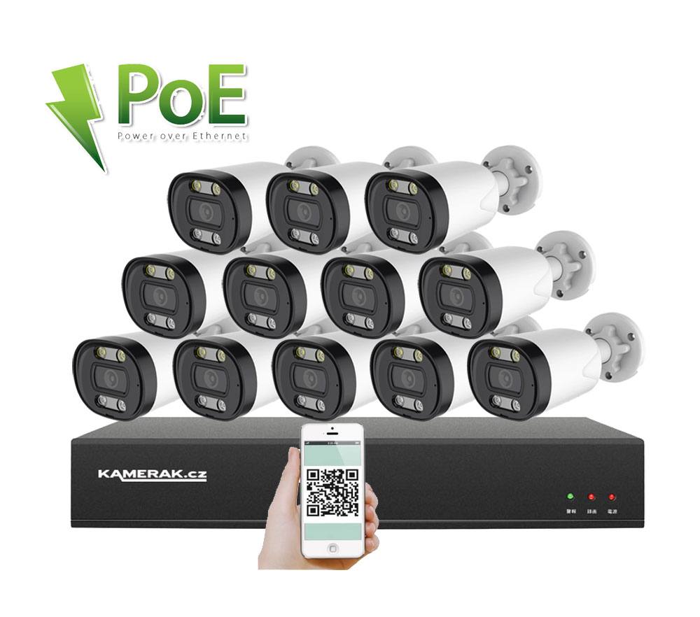 12 kamerov systm PoE IP XM-1213D 8MPx