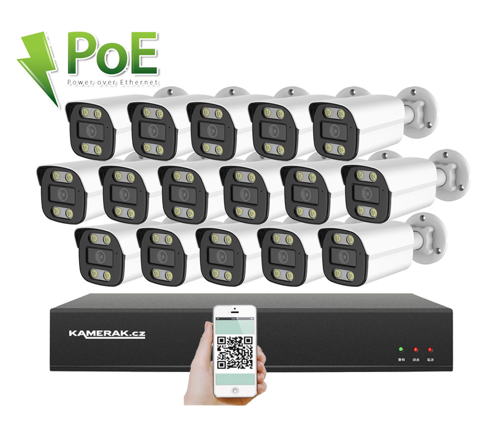 16 kamerový systém PoE IP XM-1614B 4MPx