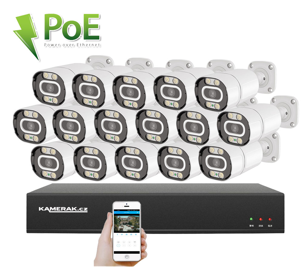 16 kamerov systm PoE IP XM-1608D 8MPx