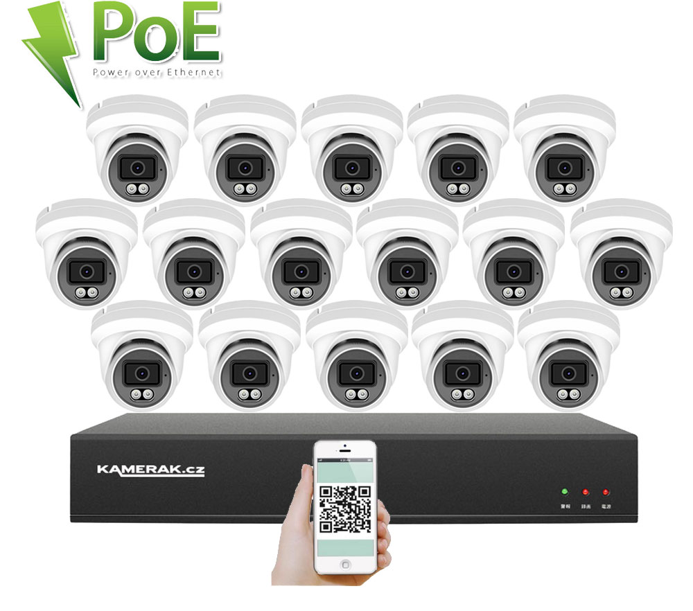 16 kamerov IP systm 4K PoE IP XM-1609D 8MPx 