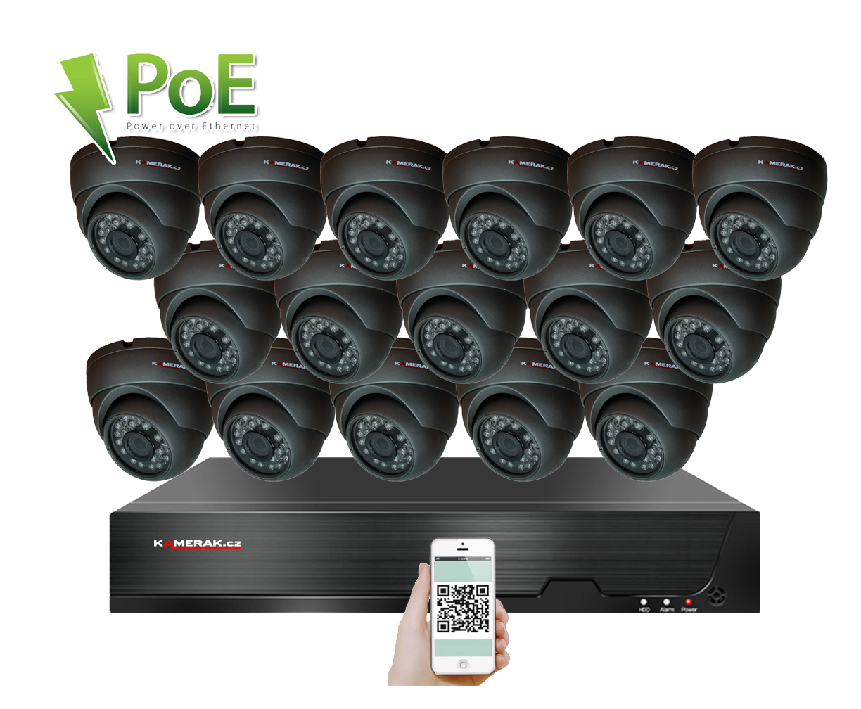 16 kamerov systm PoE IP XM-1611D 8MPx