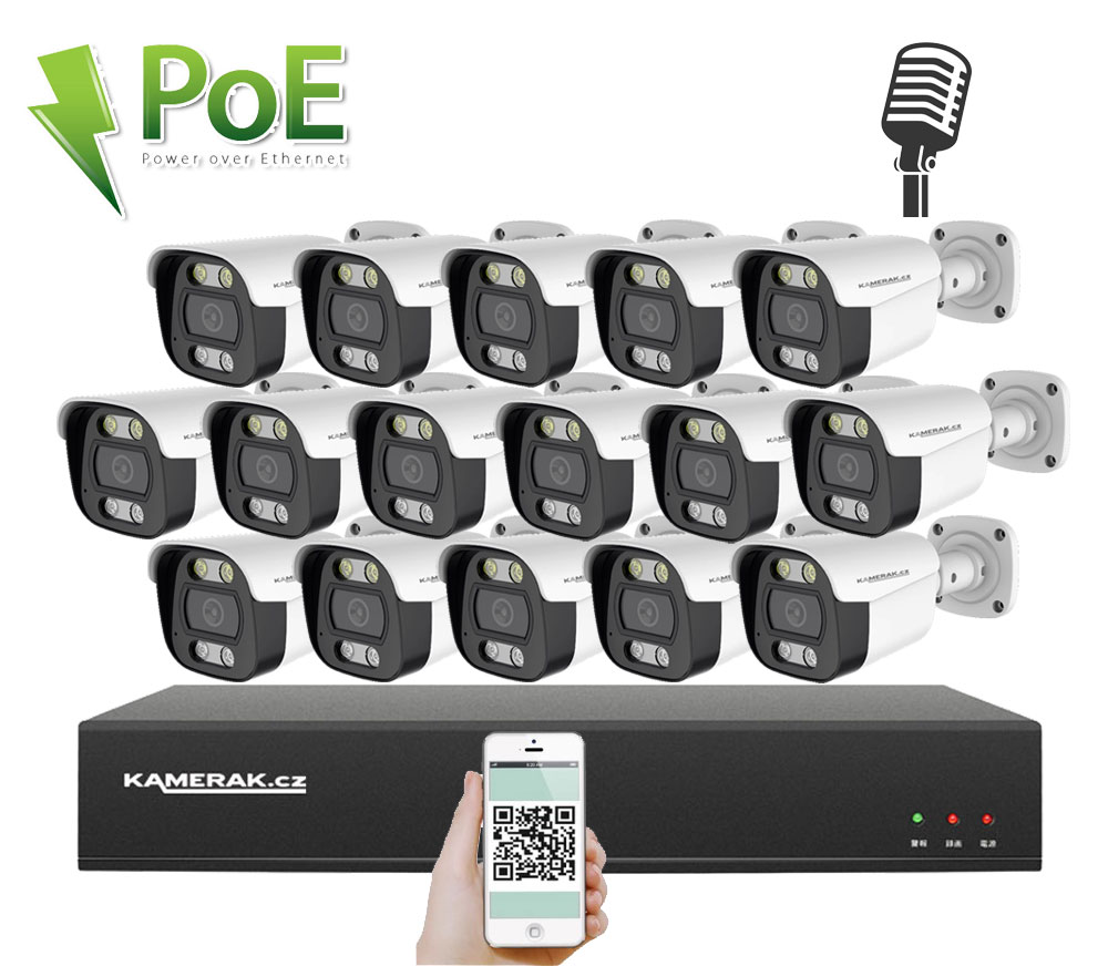 16 kamerov systm PoE IP XM-1614D 8MPx
