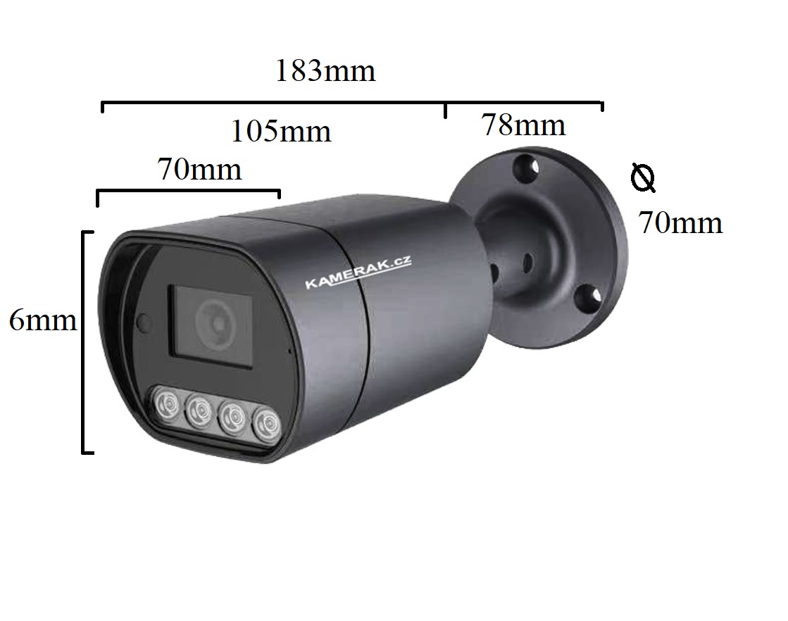 Venkovní 8MPx IP kamera nabízí 4K rozlišení