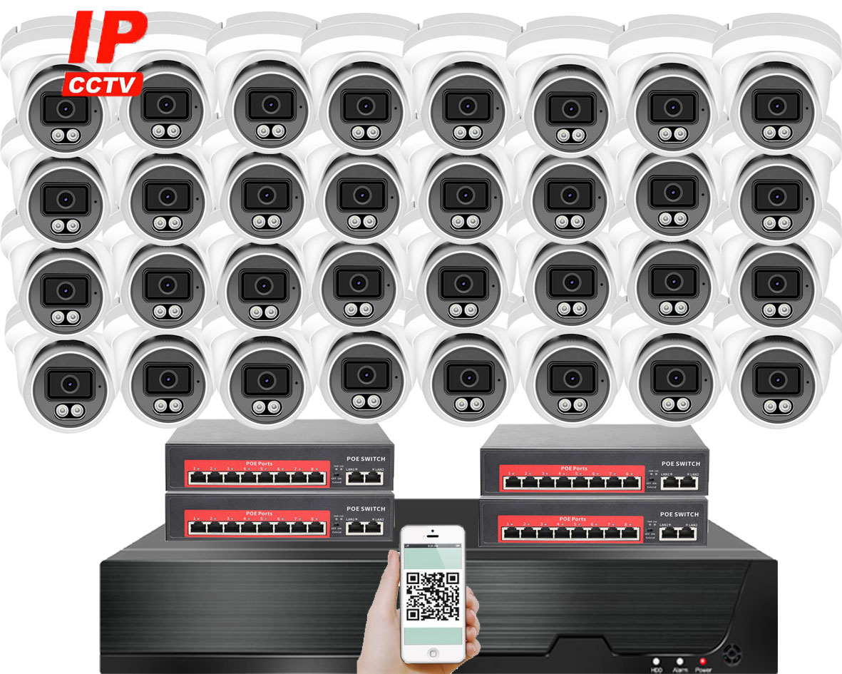32 kamerov IP systm IP XM-3209B-Ext. 4MPx s externm PoE napjenm