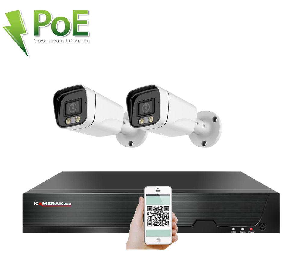 2 kamerový  systém PoE IP XM-204A 3Mpx