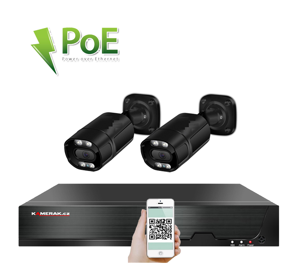 2 kamerov  systm PoE IP XM-212A 3MPx