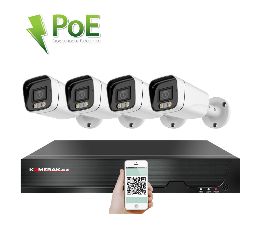 4 kamerov systm PoE IP XM-414D 8MPx