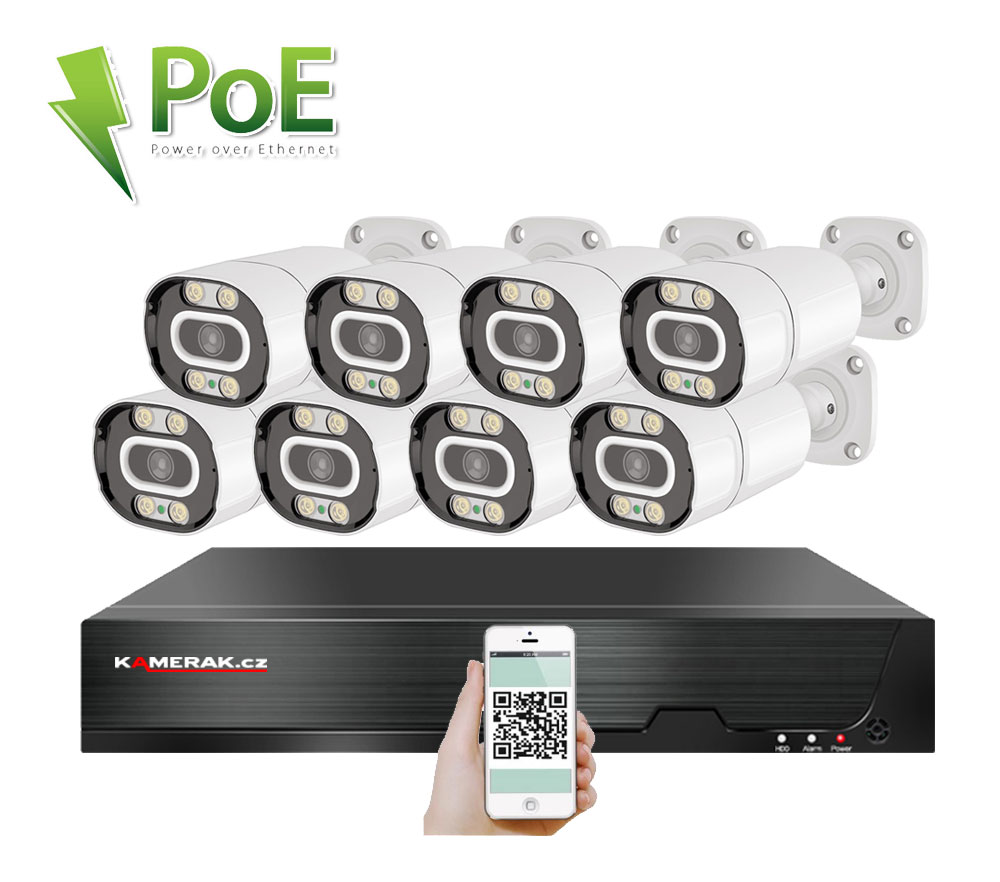 8 kamerov systm PoE IP XM-803B 4MPx