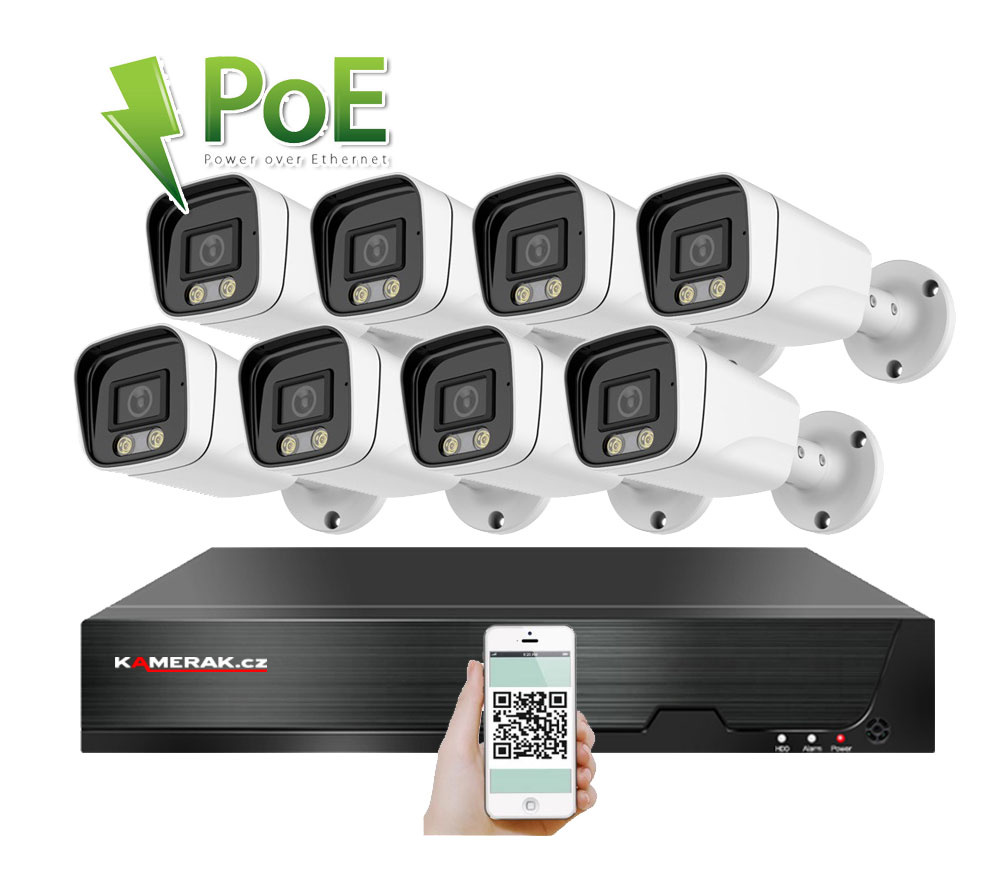 8 kamerov systm PoE IP XM-806D 8MPx