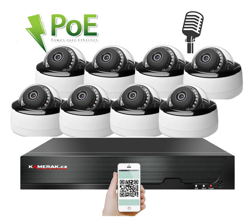 8 kamerov systm PoE IP XM-805C 5MP v1