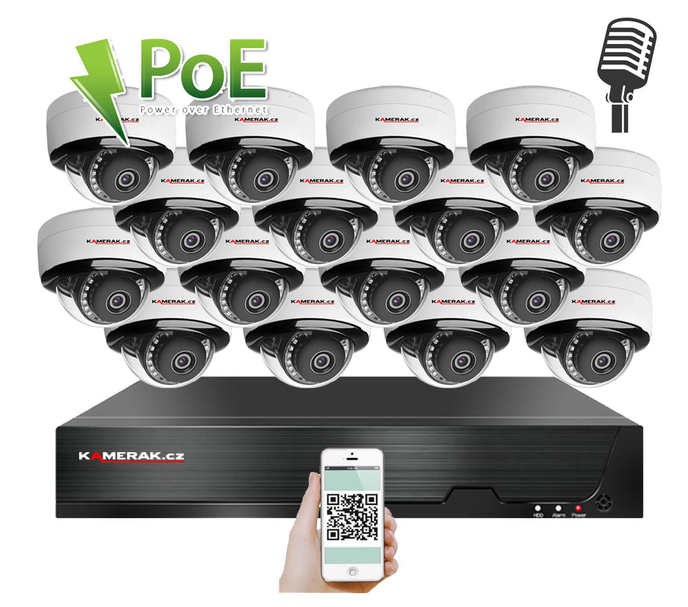 16 kamerov systm PoE IP XM-1605B 4MPx