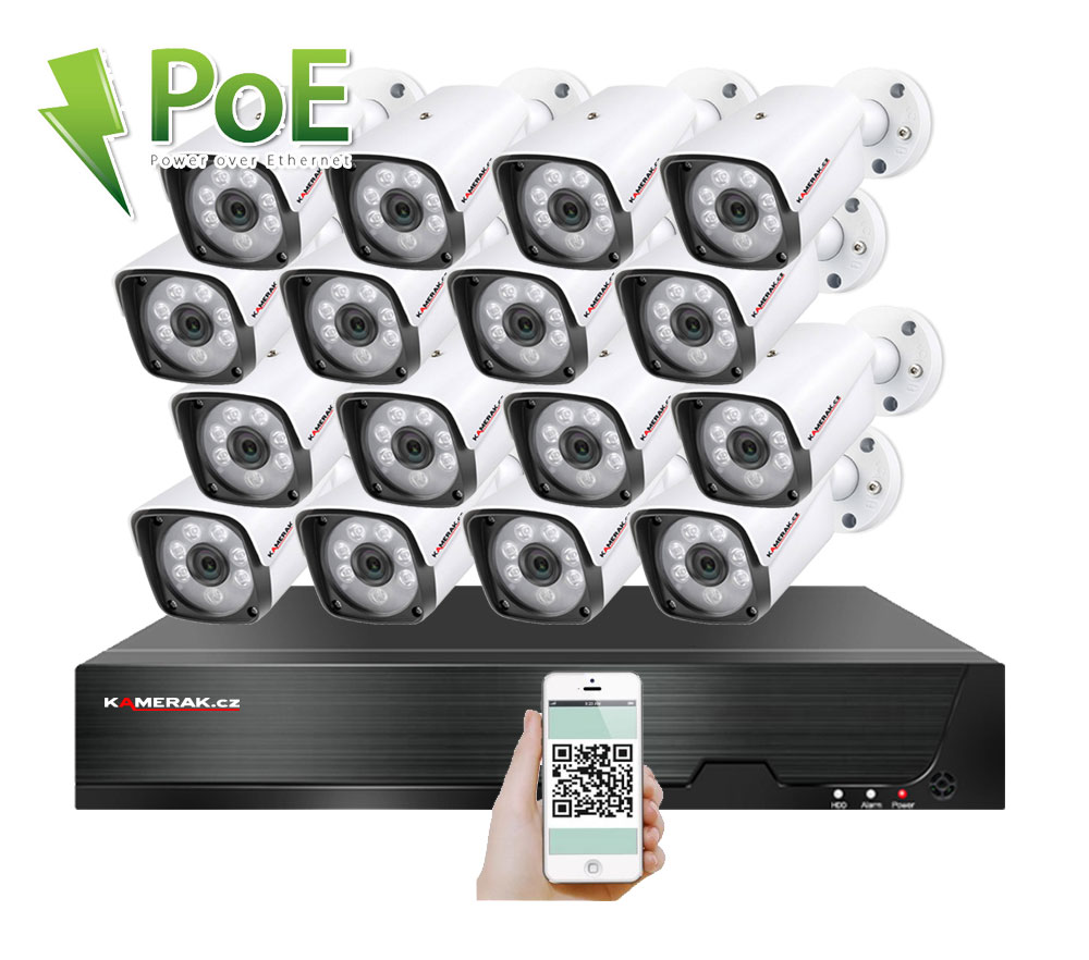 16 kamerový systém PoE IP XM-1601D 8MPx 4K
