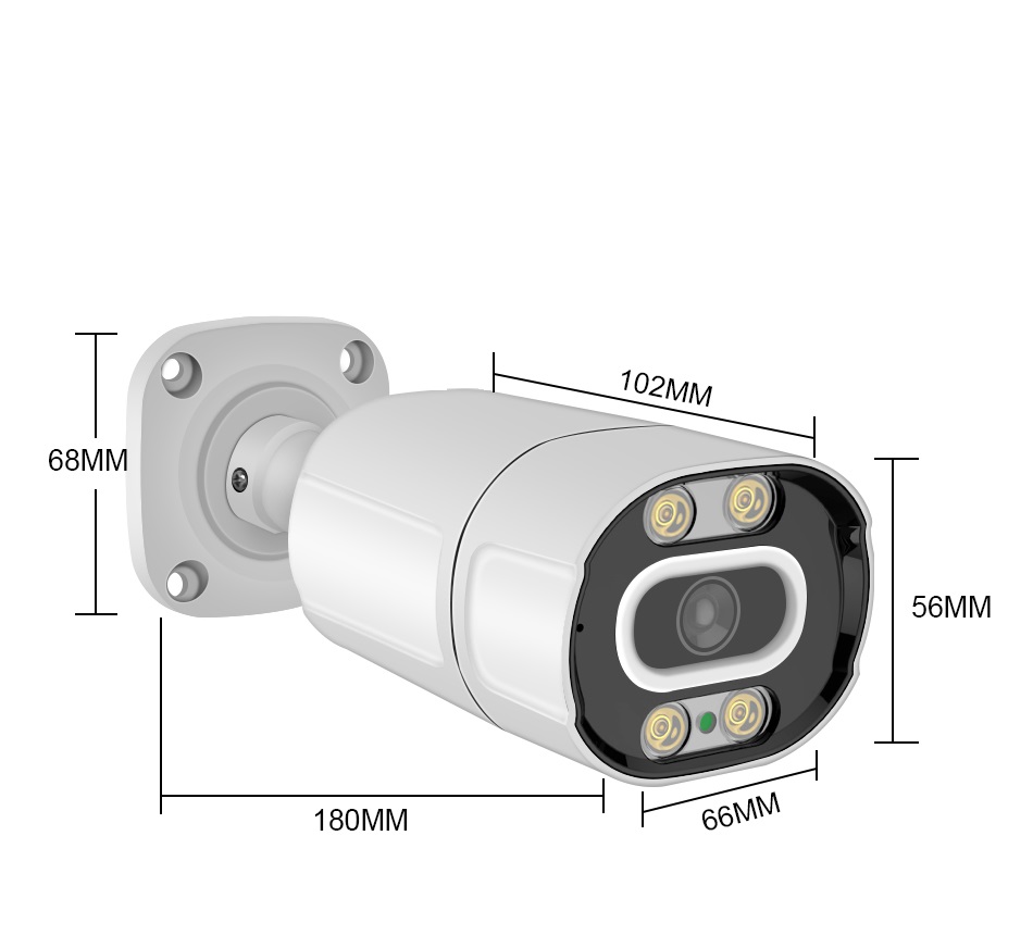 IP kamera  nabídne záznam v 4MPx rozlišení s bílým LED přísvitem