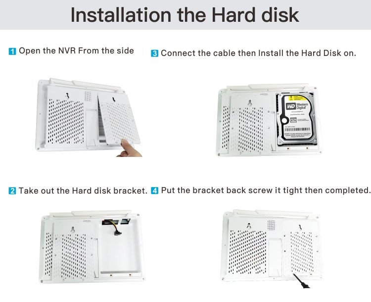 WiFi NVR 8CH rekorder IPPro/Eseecloud pro 8 kamery LCD