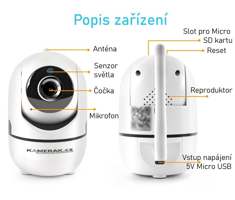 Wifi otočná IP kamera FullHD 1080P 2MP, TUYA TY-02 Ai