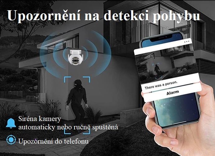 P2P PTZ WiFi kamera XM-400 dva objektivy 2x4MPx 8x optick zoom