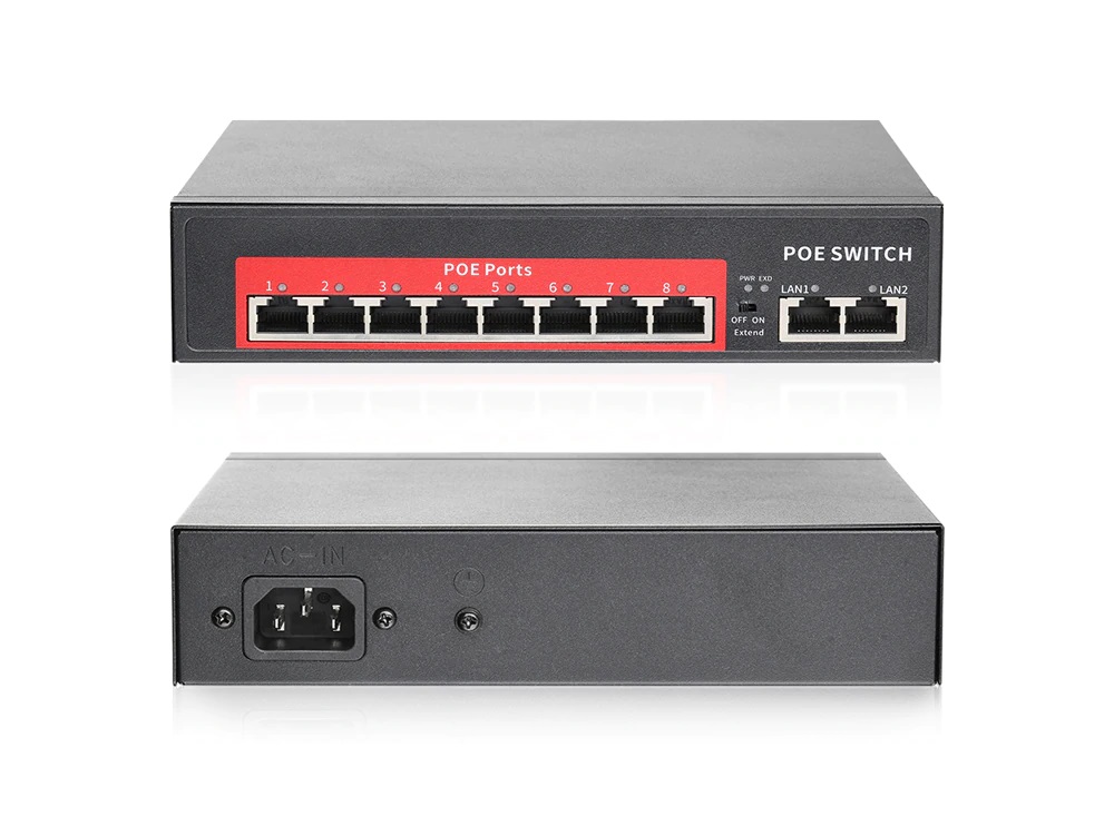 PoE Switch pro napájení 8 kamer