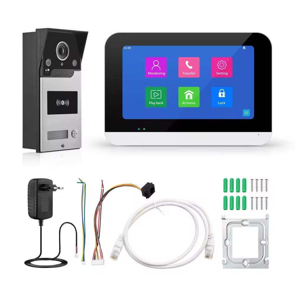 Tuya Smart Digitaln zvonek PST-DB10-IC 2,0 MP, 7palcov dotykov Wi-Fi monitor, Detekce pohybu 1080P