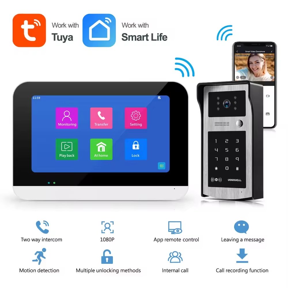 Tuya Smart Wifi Digitln Videotelefon s Klvesnic a RFID - Model PST-DB10-IDS