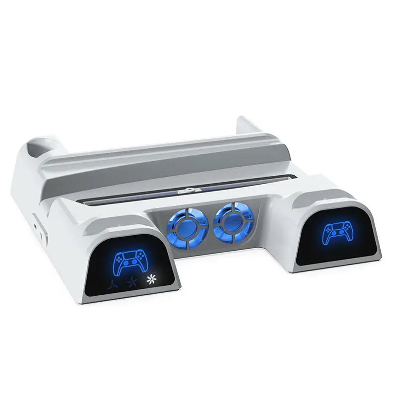 Vertikln multifunkn stojan a dobjec stanice s chladcm ventiltorem pro PS5