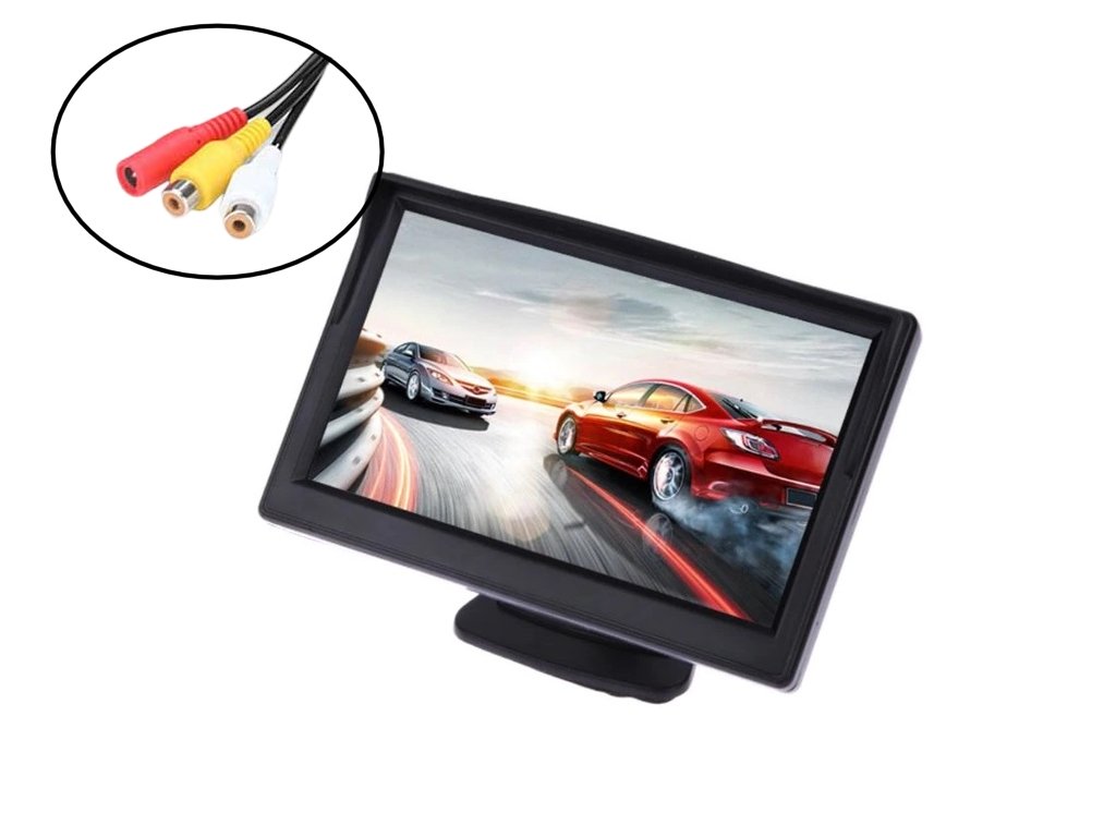 LCD 5"  monitor C0070 pro parkovac kameru,  na palubku i s psavkou na sklo - 690 K