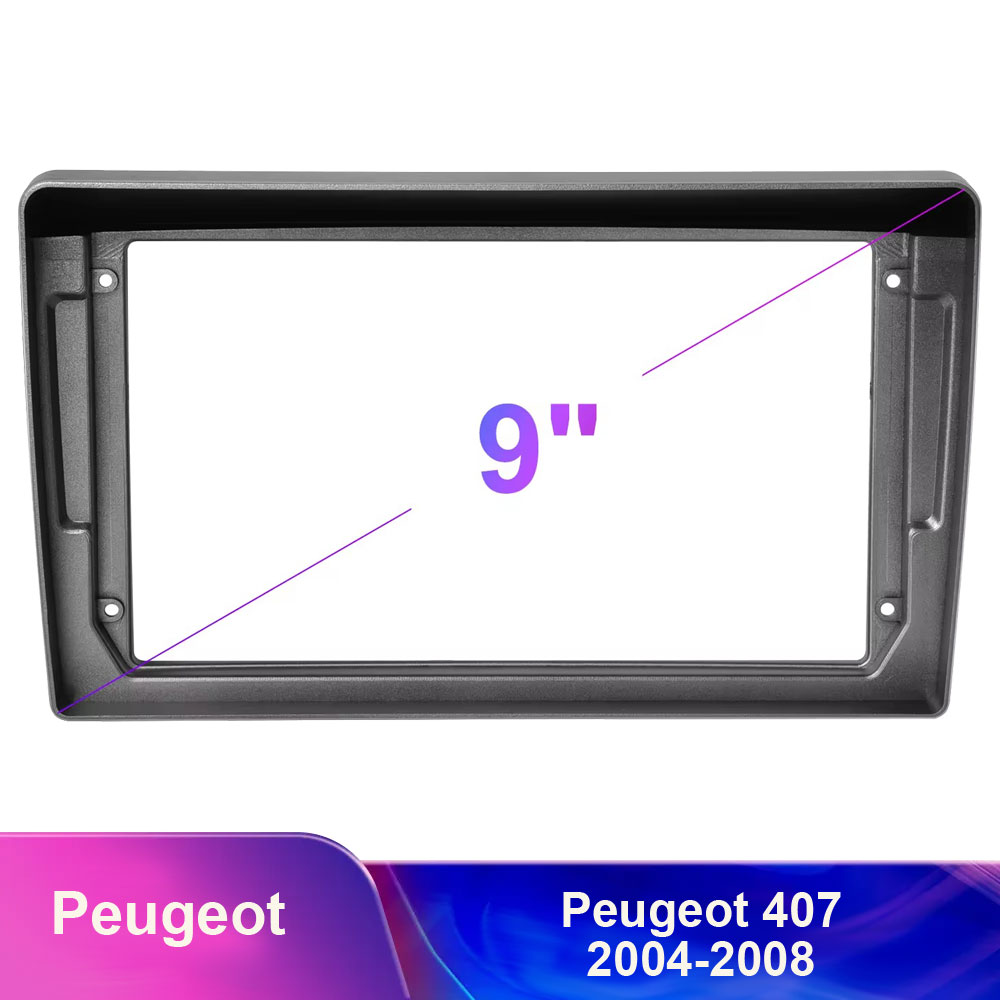 Redukn rmeek A7688 pro autordio 9 " pro Peugeot 407 2004-2008 (stbrnoed)