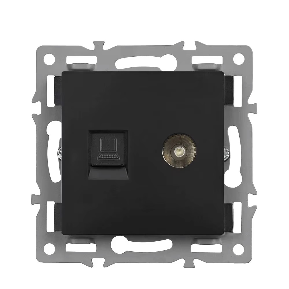 UNIC Modul MDNRJ45+TV Zsuvka RJ45+TV plast ern do rmeku